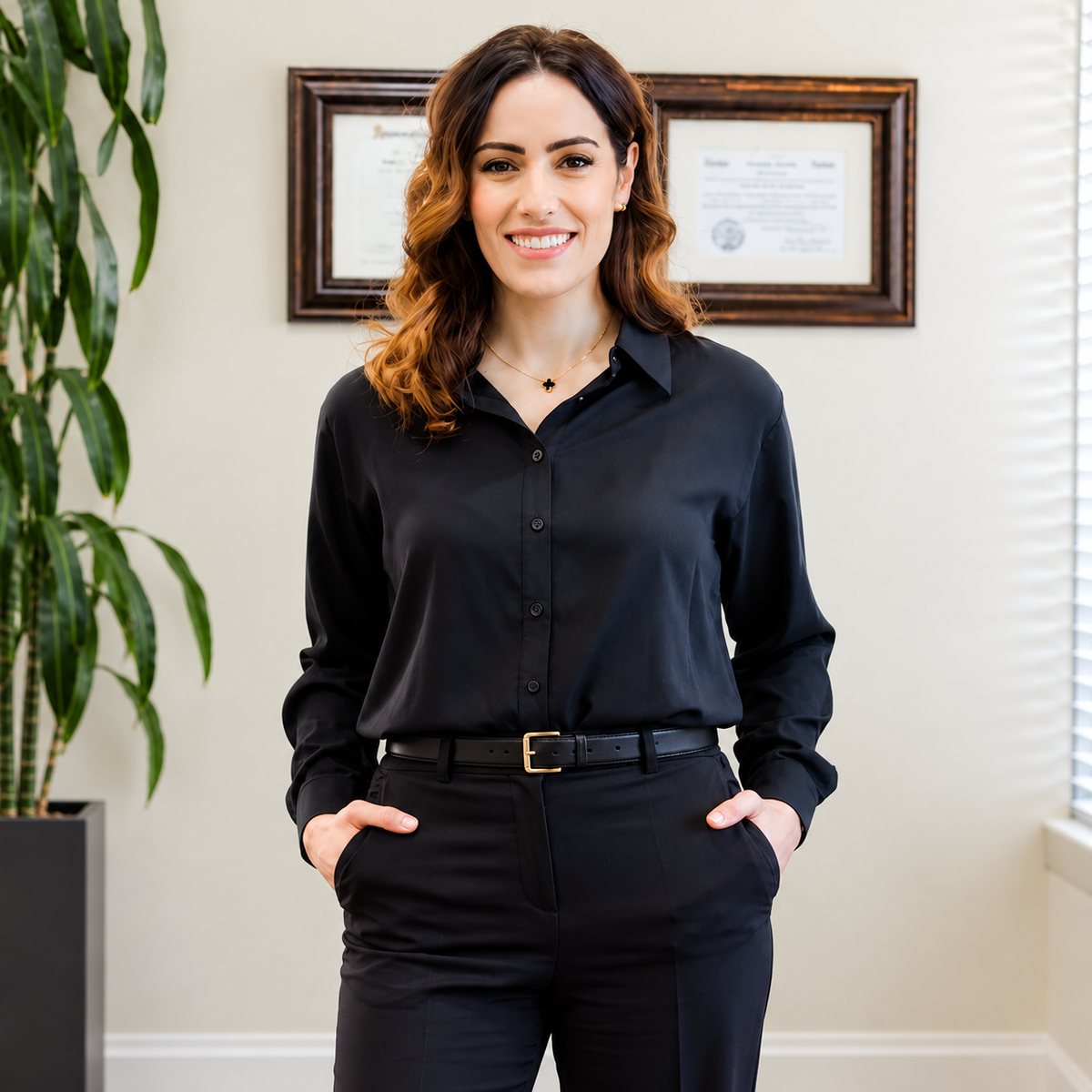 Dr. Luma Ajlouni in her Gilroy office
